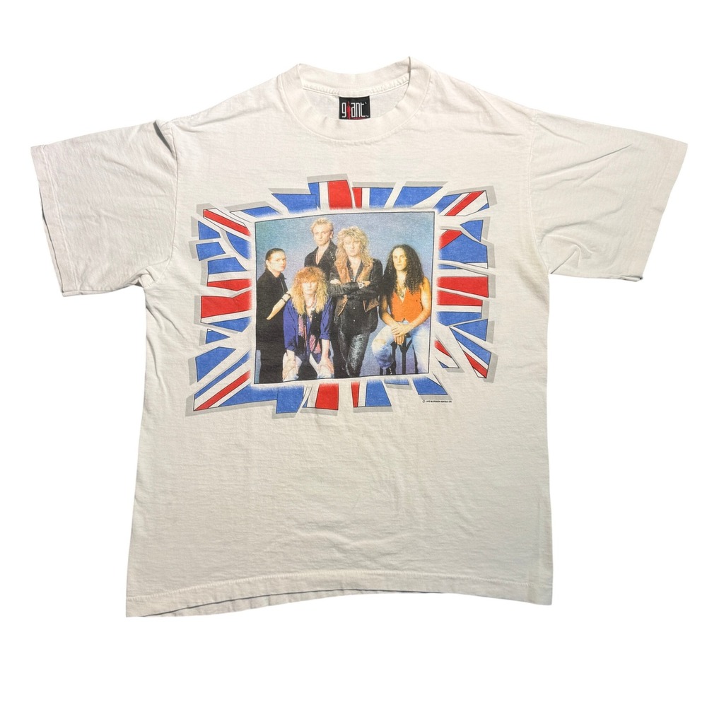 Vintage 1992 Def Leppard 7-Day Weekend Tour Shirt Giant Tee Jays White Large